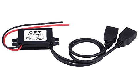 DC 12V a DC 5V Adaptador Doble Cargador USB, módulo convertidor Adaptador Doble de energía Convertidor Módulo de Fuente de alimentación Reductor para la Carga del teléfono de la Motocicleta del c