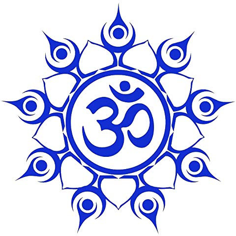 Mandala Symbol OM OHM Vinyl Wandtattoo Große Größen 56 Farben Orientalischer Stil / OM1 (Vinyl Wandtattoo 2 Farben, XL Größe - 200 x 200 cm)