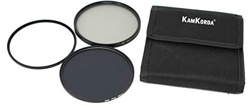 KamKorda Lens Filter Kit 95mm for Nikon Canon and branded DSLR camera lens UV/Circular Polarizer/Neutral Density NDX8 Filter