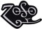 Toppa ricamata a forma di Zoso con scritta in inglese “Led Zeppelin Zoso”, accessorio per souvenir