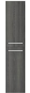 Sieper I Libato Hochschrank für Badezimmer 35 x 160 cm, hängend, viel Stauraum, Schmaler Badschrank I Pinie Schwarz