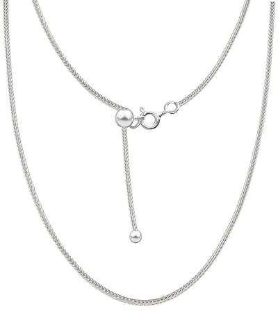 LeCalla Italian 925 Sterling Silver Bead Chain Station Necklace | Ball Bead Station Singapore Cable Chain Necklace for Teen and Women 16, 18, 20, 24, 26, 30 Inches