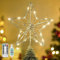 Lewondr Weihnachtsbaum Spitze Stern, 11,8 Zoll Glitzernd Weihnachtsdeko LED Weihnachten Baumspitze mit Perlen & Timer Funktion, Batteriebetrieb Tannenbaum Spitze Stern für Weihnachtsbaum Innen, Silber