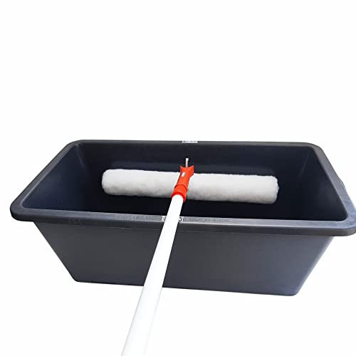 MULTIROLLER Farbroller-Set mit Ablage & Verlängerungsstange, schnelleres Malen von Wänden & Decken, hochwertiger großer Farbwalze, Malerhülsen, Farbwanne, Profi- & Amateur-Wandfarbenbedarf
