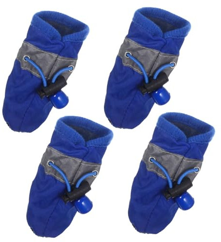 ULTECHNOVO Hundestiefel Anti- Slip Hunde Stiefel wasserdichte Welpenschuhe Paw Protector Walking Pet Booties Winter Hundeschuhe Pet Rain Stiefel für Kleine Hundewelpen Größe XS