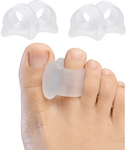 Zehenspreizer für alle Groß Zehen Gel Zehenstrecker Hallux Valgus Korrektur Silikon Zehenkappen 4er Pack