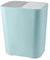 Poubelle de tri avec couvercle à pression - Se place sous le comptoir de cuisine, bureau/salle de bain - 2 ouvertures - Petit format - 12 l (bleu)