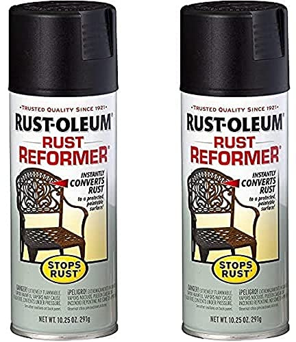 Rust-Oleum 215215 Stops Rust Rust Reformer Rust Reformer 10.25-Ounce Spray-Color Black (Pack of 2)