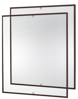 empasa Insektenschutz Fliegengitter Fenster START Set Fliegenschutz | Alurahmen Mückengitter als Selbstbausatz in 80 x 100 cm, verschiedene Sets und Farben, Farbe:braun, Ausführung:2er Set