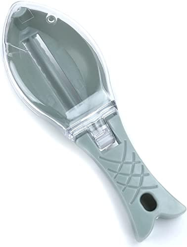 MAXPERKX Fish Scale Scaler Remover Cleaning Brush Blue- Plastic Fish Scraper Remover Cleaner Kitchen Cooking Descaler Tools Fast Scales Peeling Easy to Remove Shave Peel Fish Skin Effortless