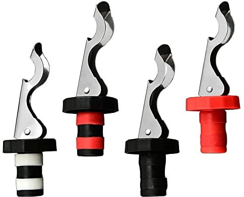 4 Pièces Bouchons de Bouteille de Vin Réutilisables Bouchon de Bouteille de Boisson en Caoutchouc Expansible Sous vide Bouchon de Bouteille Couvercle de Bouteille Bouchon de Champagne étanche