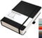 RETTACY Lined Journal Notebook - A5 Note Book Hardcover Thick Notepad 320 Numbered Pages for Writing,100gsm Lined Paper, Leather Hardcover, for Women Men Work Office School,14.5 x 21cm - Black