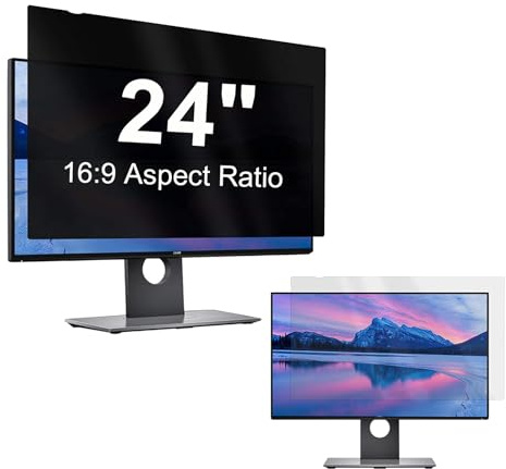 VBESTLIFE 24-Zoll-Computer-Blickschutzfilter für Breitbild-Computermonitore, Schutzfolie für die Vertraulichkeit der Daten, Seitenverhältnis 16:9