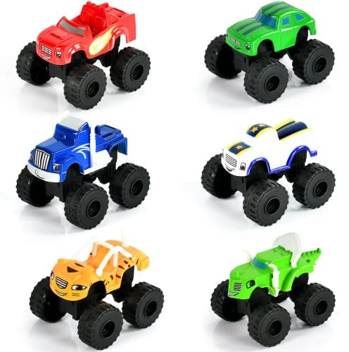 Kinderspielzeug Fahrzeuge, 6 Stück Monster Machines, Trucks, Autos Set - Geburtstagsgeschenk für Jungen (6PCS)