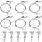 Picture Hanging Wire Kit, 6 Pack 2m Picture Hanging Wire Heavy Duty Kit with 1 Adjustable Hook and Rail Moulding Hook, Picture Wire Hanging Kit, Picture Rail Hooks and Picture Hanging Wire Kit