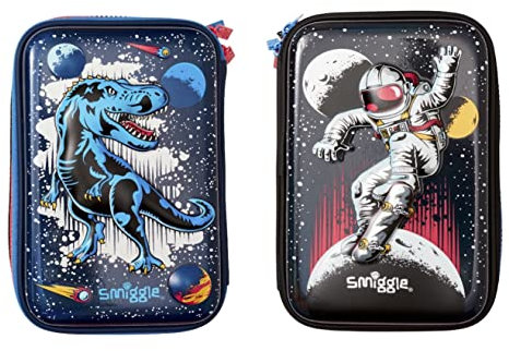 Smiggle Triple Hardtop Pencil Case (Moonlit/Black)
