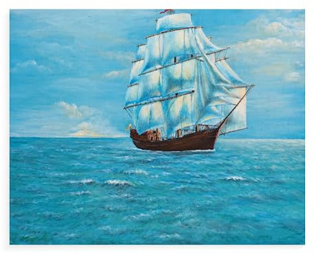 Peinture Par Numero Adulte Voilier 40X50Cm Peinture À L Huile Par Numero Enfant Paysage,Kit Peinture Acrylique Et Toile Par Numero,C30