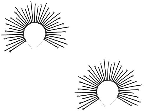 2 de fotos, halo de Halloween, vintage, diadema, disfraces para mujer, corbatas para el pelo, corbatas, cabeza, estrella, tocado, suministros con pinchos, disfraz de María, accesorios