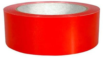 monta film 250F | PVC-Klebeband | Farbiges Klebeband | Markierungsband | Paketband, Abmessungen:38mm x 66m. rot