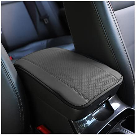 Adunsiaoto Universelles Auto-Armlehnenkissen, Leder Armlehnenkissen für Autos, Armlehnen Polster Auto Komfortabler Bezug für die Mittelkonsole,für Autos, Suv(Grau)