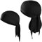 WTACTFUL Turban for Men - 2pcs Sports Bandana Cap Kopftuch Herren Damen, Sommermütze Radmütze Fahrradmütze Unter Helm Fahrrad Mütze Kopfbedeckung Schwarz Schwarz