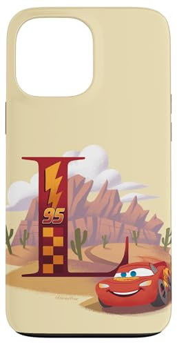 Hülle für iPhone 13 Pro Max Disney & Pixar Alphabet Monogramm Buchstabe L Lightning McQueen