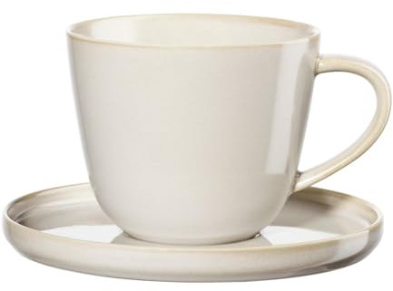 ASA Kaffeetasse mit Unterteller, tofu coppa Nude D. 8,9 cm, H. 7,2 cm, 0,25 l.