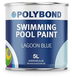 Polybond Swimming Pool Paint - Durable, Fast Drying Pool Paint Lagoon Blue 5 Litre