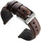 Zehior Leather Watch Bands Vintage Quick Release Replacement Top Grain Genuine Leather Watch Straps for Men Women 24mm, Dark Brown