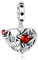 Doyafer 925 Sterling Silber Totenkopf-Herz-Charm-Anhänger, kompatibel mit Damen-Armband-Charm, Urlaub, Familie, Geschenke