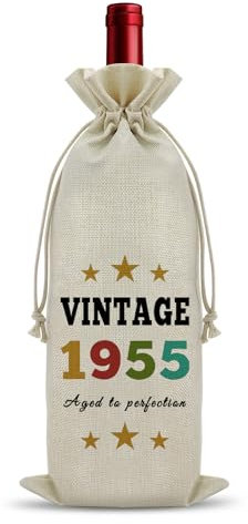 70th Birthday Gifts for Women Men 70 Years Old Birthday Party Decoration Wine Bag Gifts Happy 70th Decor Turning 70 Gift Wine Bag