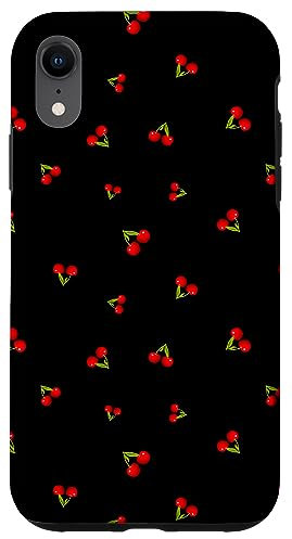 iPhone XR Cherry,cherries,fruits ,black background. Case