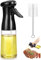 Ölsprüher Öl Sprühflasche 200ml Oil Sprayer mit Flaschenbürste, Ölsprüher für Speiseöl für Salate, Kochen, Backen, Pasta, BBQ (Schwarz)