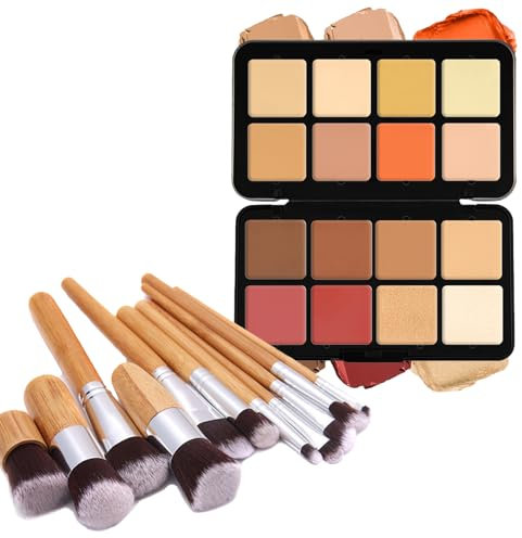JasCherry 16 Colori Professional Makeup Palette Conceal, Correct, Contour Correttori, Attenua Occhiaie, Borse e Macchie, Dona una Pelle Lenita e Luminosa Crema Coprente, Crema per il Trucco