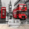 Photo Wallpaper 3D City London Double-Decker Bus Red 200x140 cm Wall Mural Non-Woven Poster Photo Wallpaper Kids Fashion Home Decoration Wall Covering Papel Mural