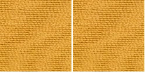 James C Brett Its Pure Cotton Double Knit DK Yarn Knitting Crochet Craft Wool 100g (Mustard IC21) (Pack of 2)