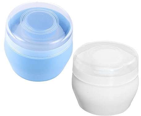 ULDIGI 2stücke Behälter Mit Quaste Leere Puderbox Für Hause Und Unterwegs Praktische Körperpudercontainer Talkumpuder Dose Einfache Und Schnelle Anwendung