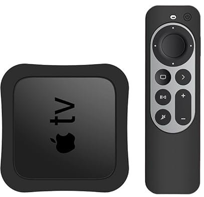 TV Box Case/Remote Case for Apple TV 4K Siri Remote 3rd Gen 2022, Protective Cover (Black)