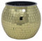 UNIQUE HOME LIVING Disco Ball Flower Pot Home Garden Indoor Plant Pots Decorative Plastic Planter/Ice Bucket - Dia. 13.5 x H 14cm - Gold
