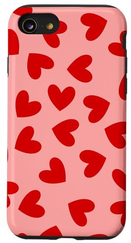 Maneater Heart Love Valentines, süßes Retro-Mädchenmotiv, Rot, Rosa, Y2K Hülle für iPhone SE (2020) / 7 / 8