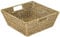 HMF Geschenkkorb leer, Aufbewahrungskorb geflochten aus Seegras | Rechteckig | 30 x 30 x 12 cm