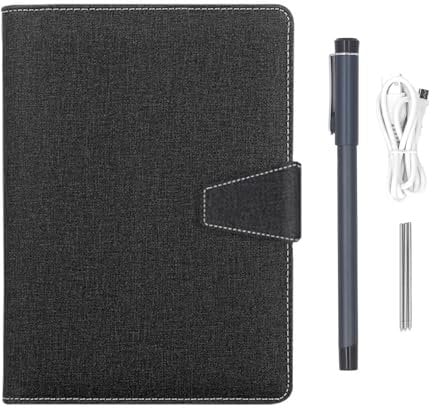 Jectse 3 in 1 Digitaler Smart Pen, A5 SmartPen Notebook -Set, Echtzeit -Synchronisierung für Digitalisierung, BT 5.0 Papier -Smart -Schreibset, Konvertieren in Text, OCR -Technologie, (Leinenmuster