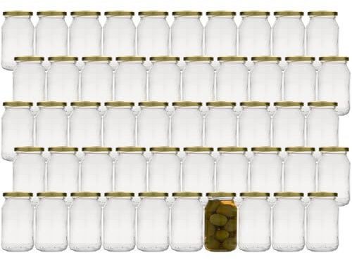 Flaschenland - Juego de 100 tarros de conservas de 250 ml con tapa giratoria 58, tarros herméticos para conservas, conservas y almacenamiento, aptos para alimentos, sin BPA, fabricados en Alemania
