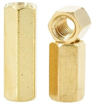 AYYSSM Messing Motherboard Abstandsbolzen Hex Board Rack Stud Abstand Schraube Hexagon Kupfer Weibliche Säulen Bolzen M3 M4Spacer(23mm (10Pcs),M4)