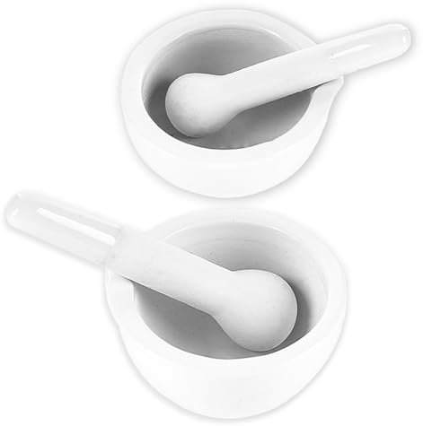 2 Piezas 55ml, 80ml, Mortero Cocina, Mortero, Mortar and Pestle, Tamaño Pequeño, Material Cerámico, para Especias de Cocina y Trituración en Laboratorio