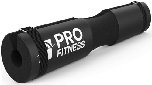 ProFitness Langhantel-Pad, Schulterstütze für Kniebeugen, Ausfallschritte und Hüftstoß, für olympische oder Standardstangen (Jet Black)
