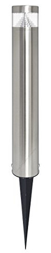 Long Life Lamp Company Modern LED Bollard Post Ground Spike Light Outdoor Garden Pathway Light Warm White Stainless Steel ZLC078WW