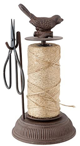 Cast Iron Garden Twine Dispenser with Scissors & String
