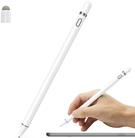 Stylet Actif Compatible avec Les écrans tactiles iOS&Android, Stylet à Double Fonction Tactile, Stylet Rechargeable pour iPad/iPad Pro/Air/Mini/iPhone/Cellphone/Samsung/Tablette Dessiner et écrire