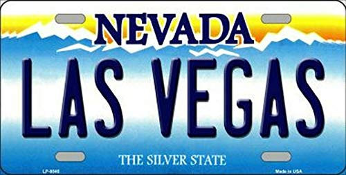 TammieLove Nummernschild Las Vegas Nevada Bundesstaat Hintergrund Neuheit Nummernschild Schild 15 x 30 cm